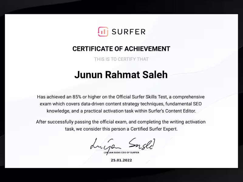 Cover image for Certified Surfer SEO and Semrush SEO