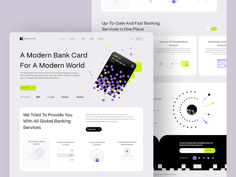 Cover image for Modern Banking Website – UI/UX Design & Web Development