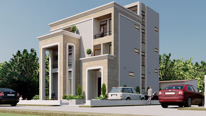 Cover image for architectural residence design | Behance