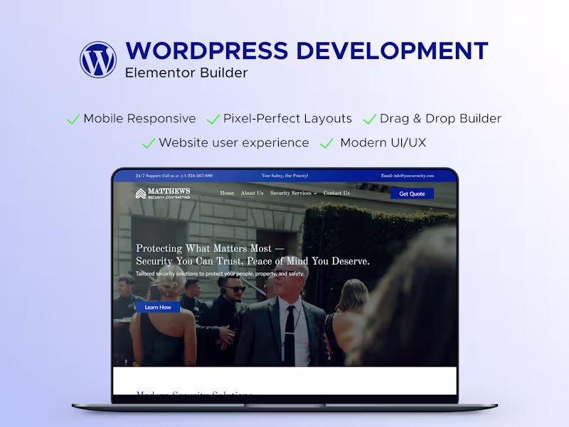 Cover image for Responsive WordPress Website Design & Development