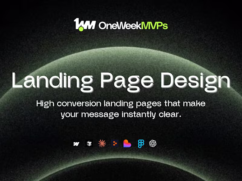 Cover image for Landing Page Design • High-Conversion, Fast & Impactful