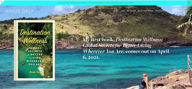 Cover image for Squarespace Re-Design to launch author's first book