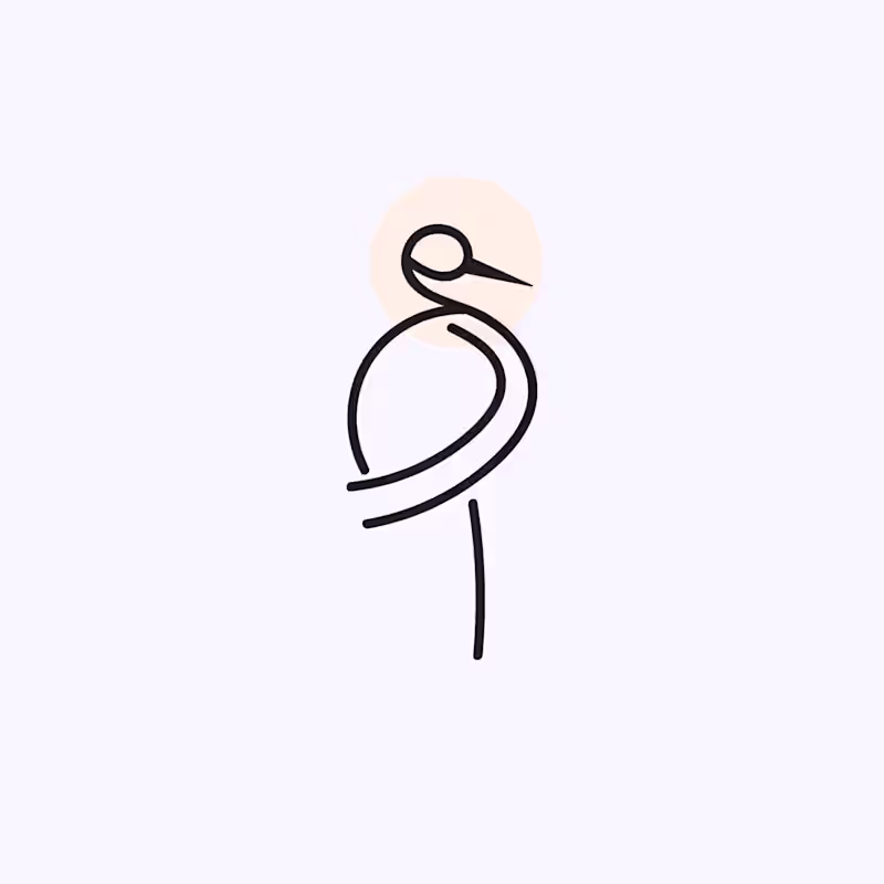 Cover image for Minimalistic Heron Logo Design