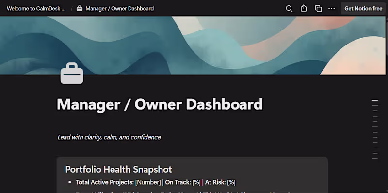 Cover image for Manager / Owner Dashboard