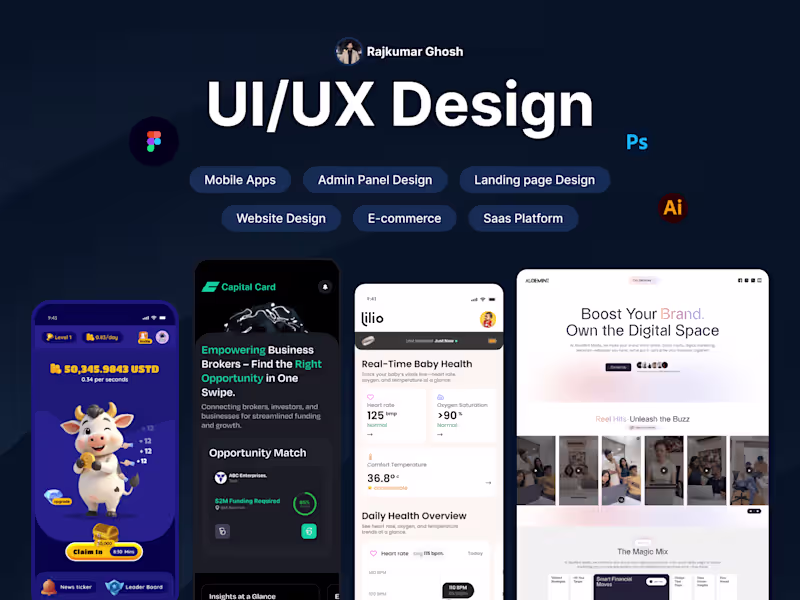 Cover image for Expert UI/UX Designer – Crafting Clean, Modern Mobile Apps