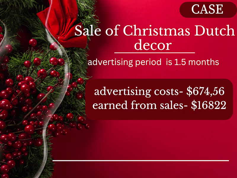 Cover image for 
Case - Sales of New Year's Dutch decor
Specialization: Targetin