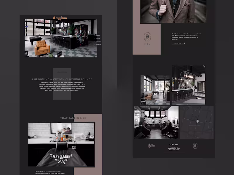 Cover image for Barbershop / custom tailor website