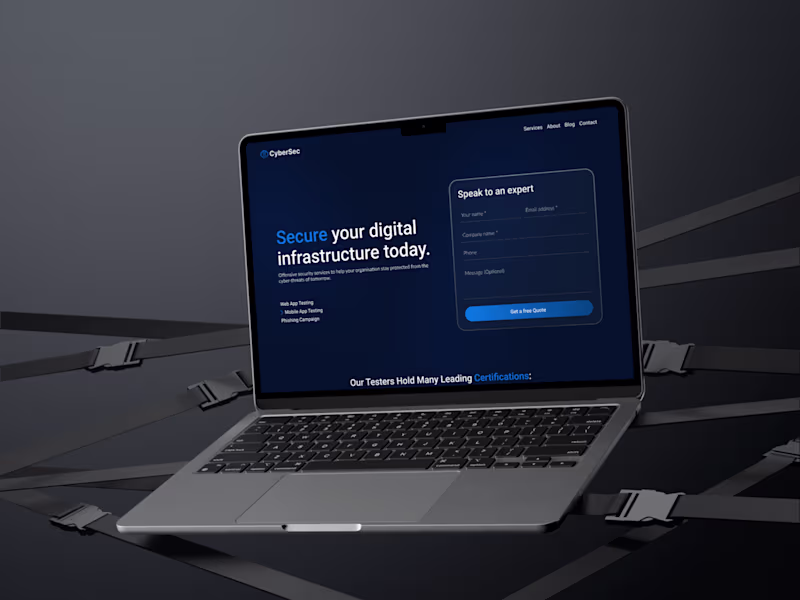 Cover image for CyberSecurity  Website Concept Design