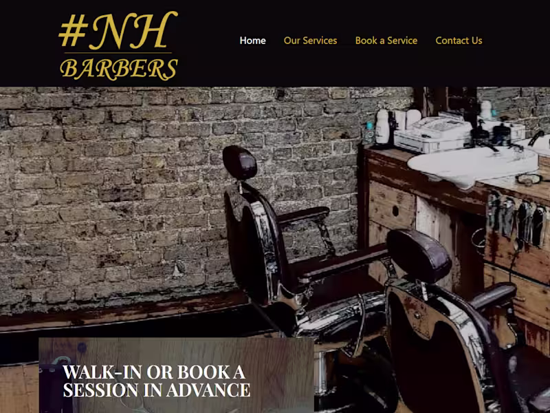 Cover image for Appointment Booking Website Development for NHBarber Barber Shop