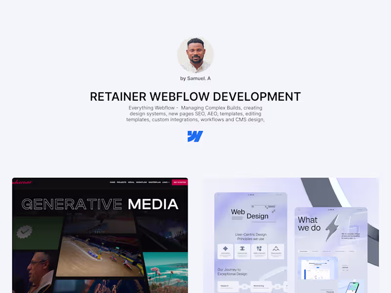 Cover image for Retainer • Webflow Services