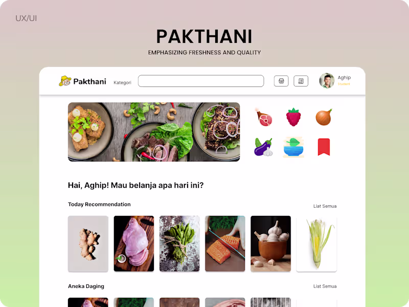 Cover image for UI Design for Website E-commerce Pakthani