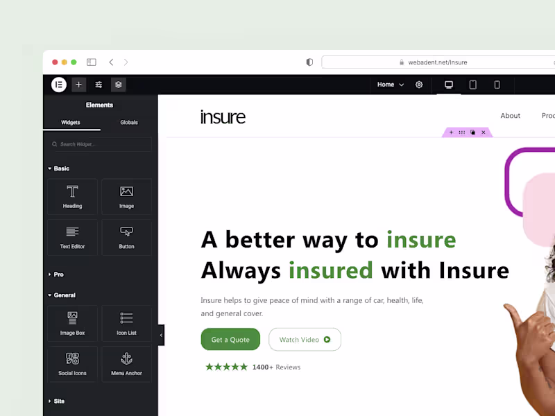 Cover image for Insurance Landing Page – WordPress + Figma Build