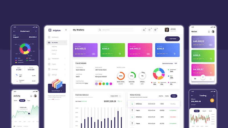 Cover image for Crypto Wallet iOS App & Web App Design