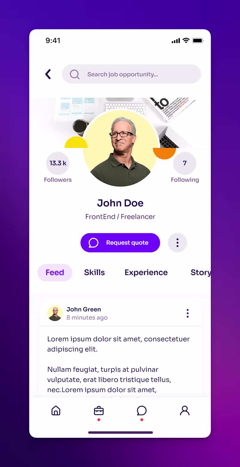 Cover image for Protyping Mobile app