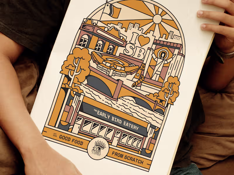 Cover image for The Early Bird Eatery: Tee Illustration