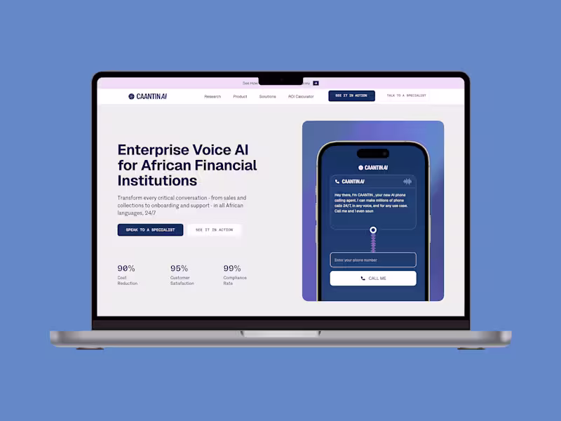 Cover image for Caantin AI | Transform customer operations with voice AI