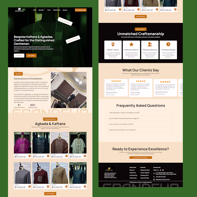 Cover image for Grandeur Website Revamp (Landing Page)