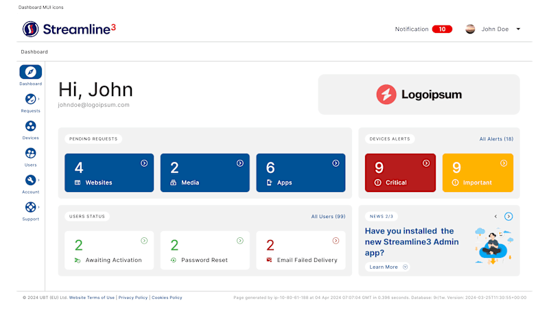 Cover image for Streamline3 Web App Redesign