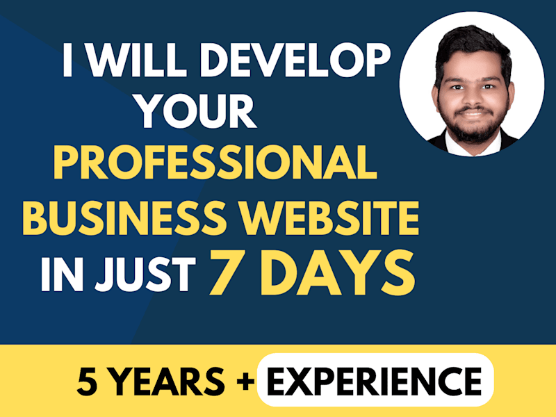 Cover image for I Will Develop Your Professional Business Website