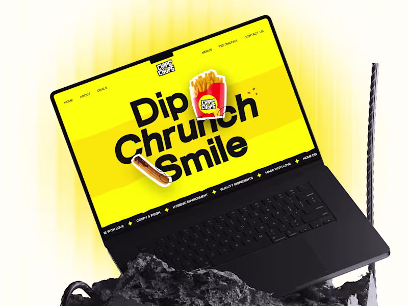 Cover image for Chips N Chops Restaurant Website UIUX Design