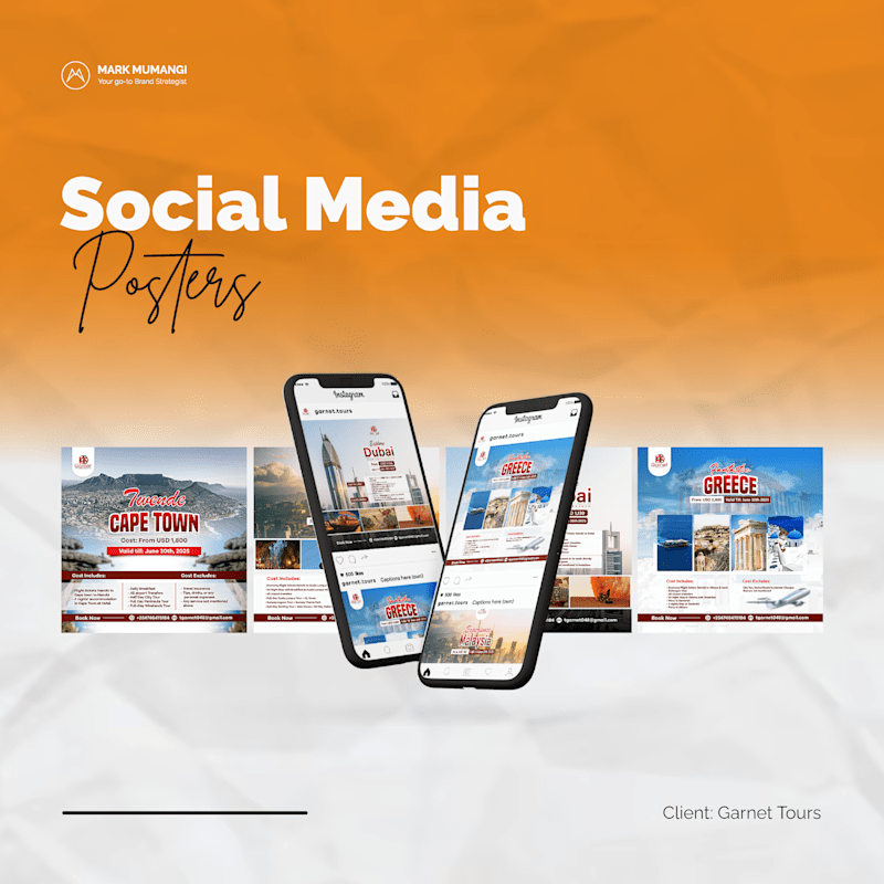 Cover image for Garnet Tours - Social Media Posters