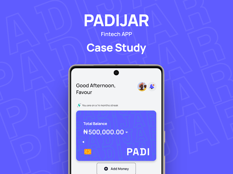 Cover image for PadiJar - Fintech App UIUX Case Study
