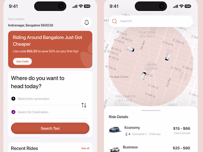 Cover image for Taxi Ride Booking App