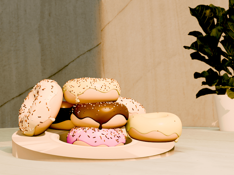 Cover image for 3D Donuts Model Short Video Promotion🍩