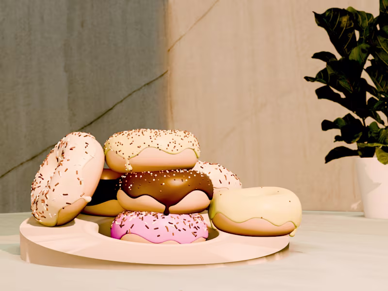 Cover image for 3D Donuts Model Short Video Promotion🍩