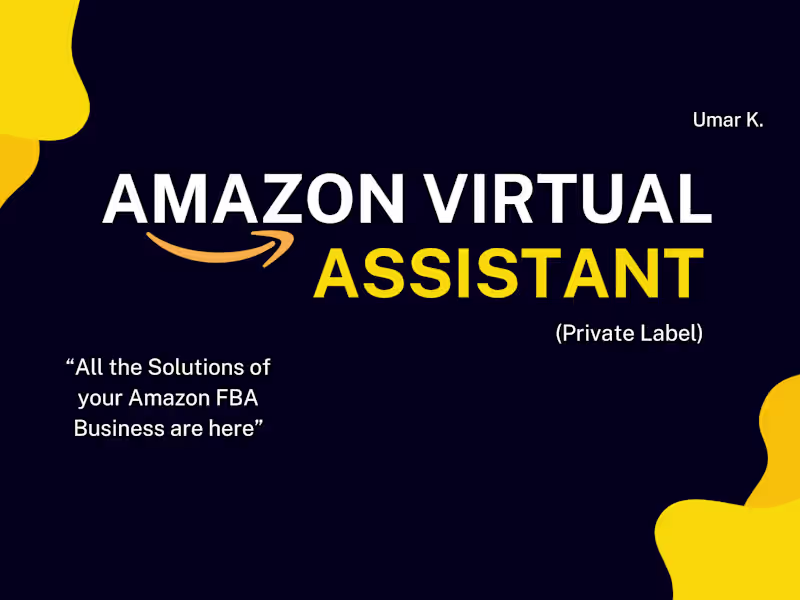 Cover image for Amazon FBA Virtual Assistant | Private Label | PPC