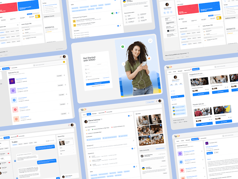 Cover image for VOGO – UX/UI Design for a Professional Social Network WebApp
