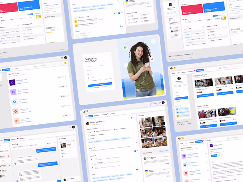 Cover image for VOGO – UX/UI Design for a Professional Social Network WebApp