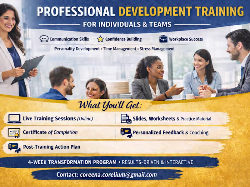 Cover image for Professional Development Training for Teams & Individuals