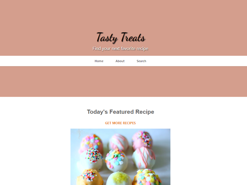 Cover image for Tasty Treats Recipe API