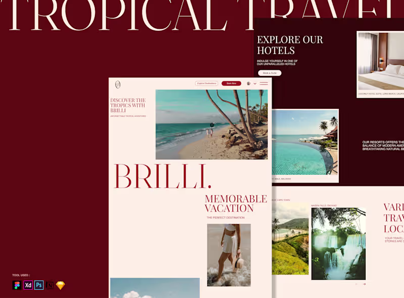 Cover image for Brilli. - A Travel Agency For Tropical Adventure