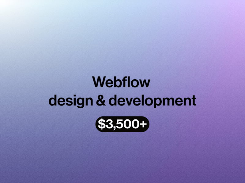 Cover image for Webflow Website (Design & Development)