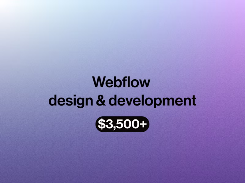 Cover image for Webflow Website (Design & Development)