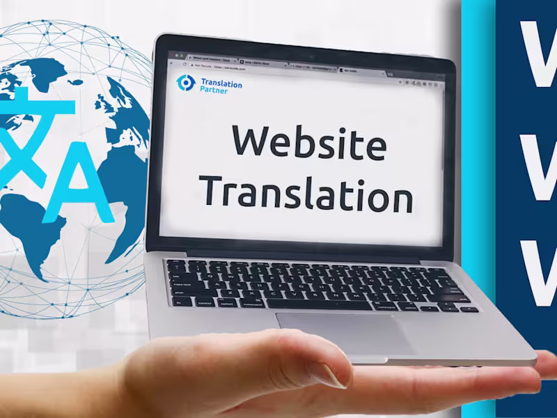 Cover image for Portuguese (Brazilian) website translation/proofreading