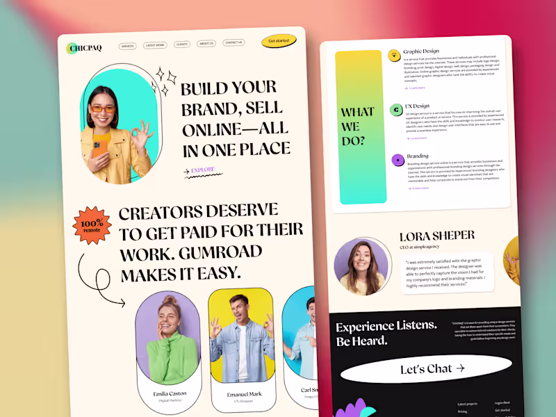 Cover image for Design Agency landing page ui design 🔥