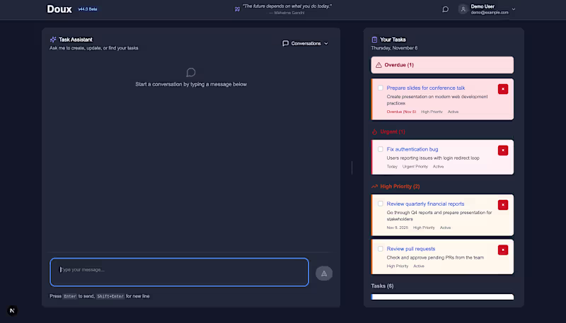 Cover image for Doux - AI Task Manager Development