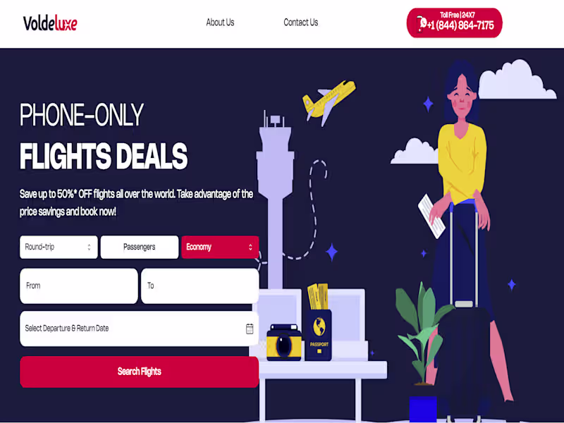 Cover image for Voldeluxe.com | Flight Booking