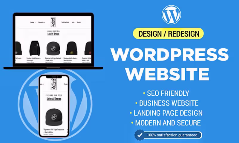 Cover image for  design and redesign wordpress business website