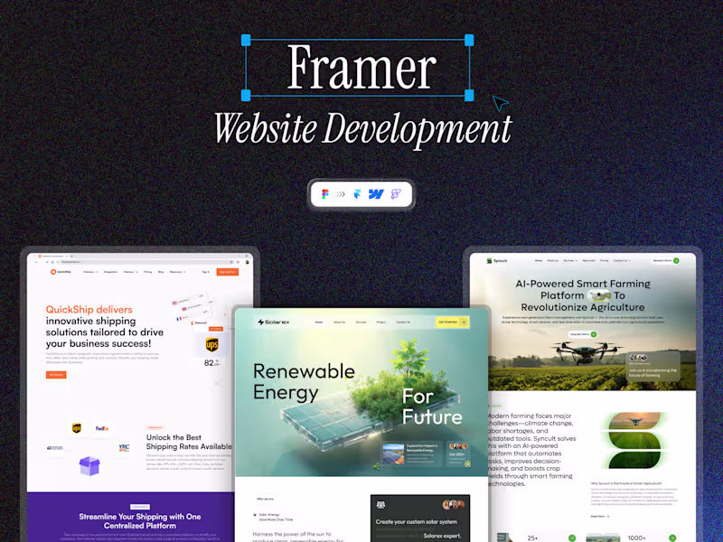 Cover image for Framer design, development and optimization.