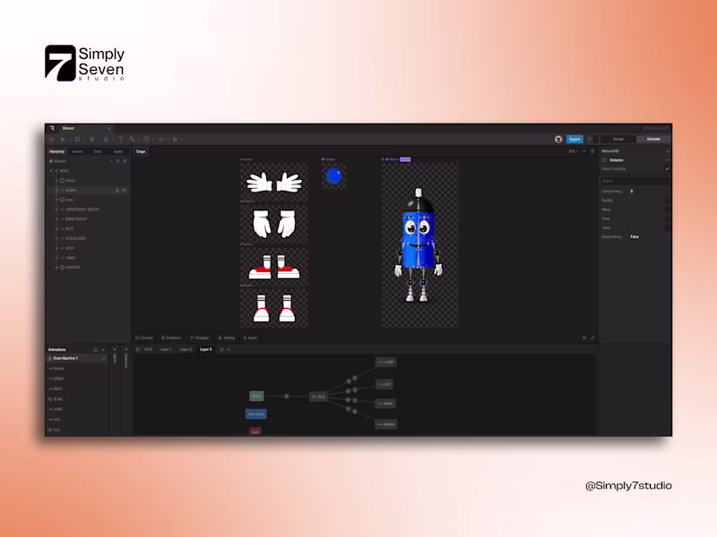 Cover image for Interactive 2D Character Design & Rive Animations for Web/Apps