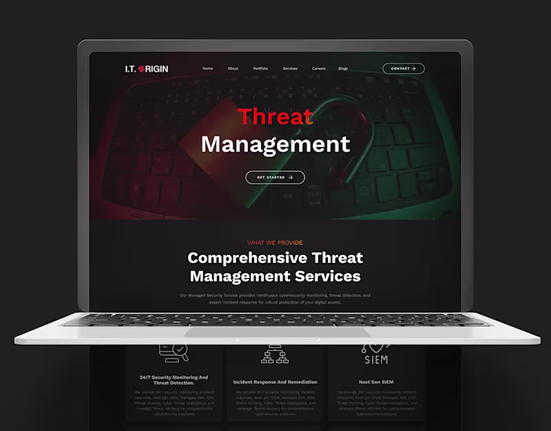Cover image for Cyber Security Company Website Design