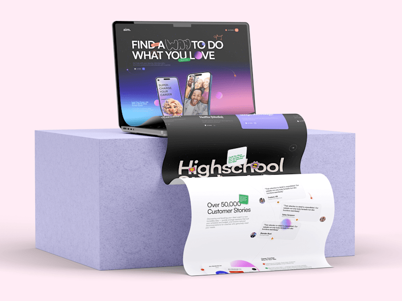 Cover image for Aim Website UI Design – A Futuristic Career Coaching Experience