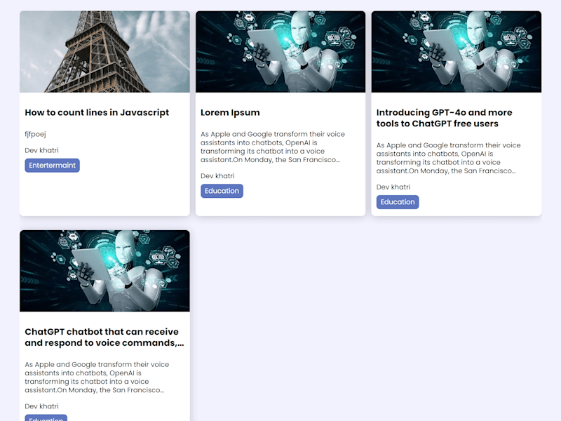 Cover image for Blog Posting website