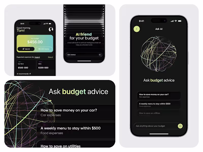Cover image for AI friend for personal budget Startup Design