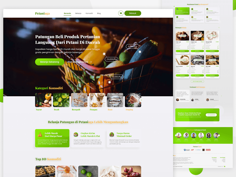 Cover image for Landing Page Petaniaga - Agriculture Marketplace
