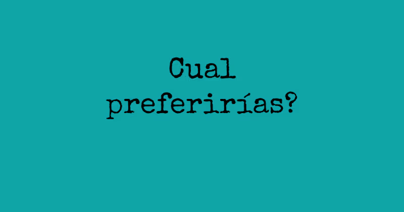 Cover image for Cual preferirías